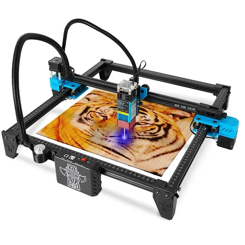 TTS 55 Twotrees Mini 5 Axis Cut Lazer Glass Corte Competitive Pricetone Wood CNC Cutting CO2  Engraving Machines