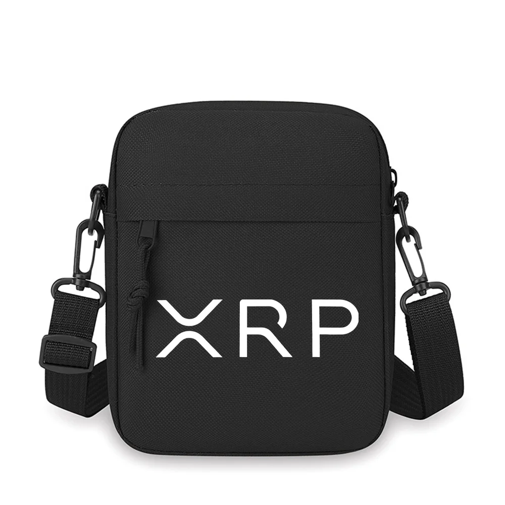 

White symbols on black background. Men Crossbody Bag Single Shoulder Women Cartoon Anime Film Printing Design Unisex