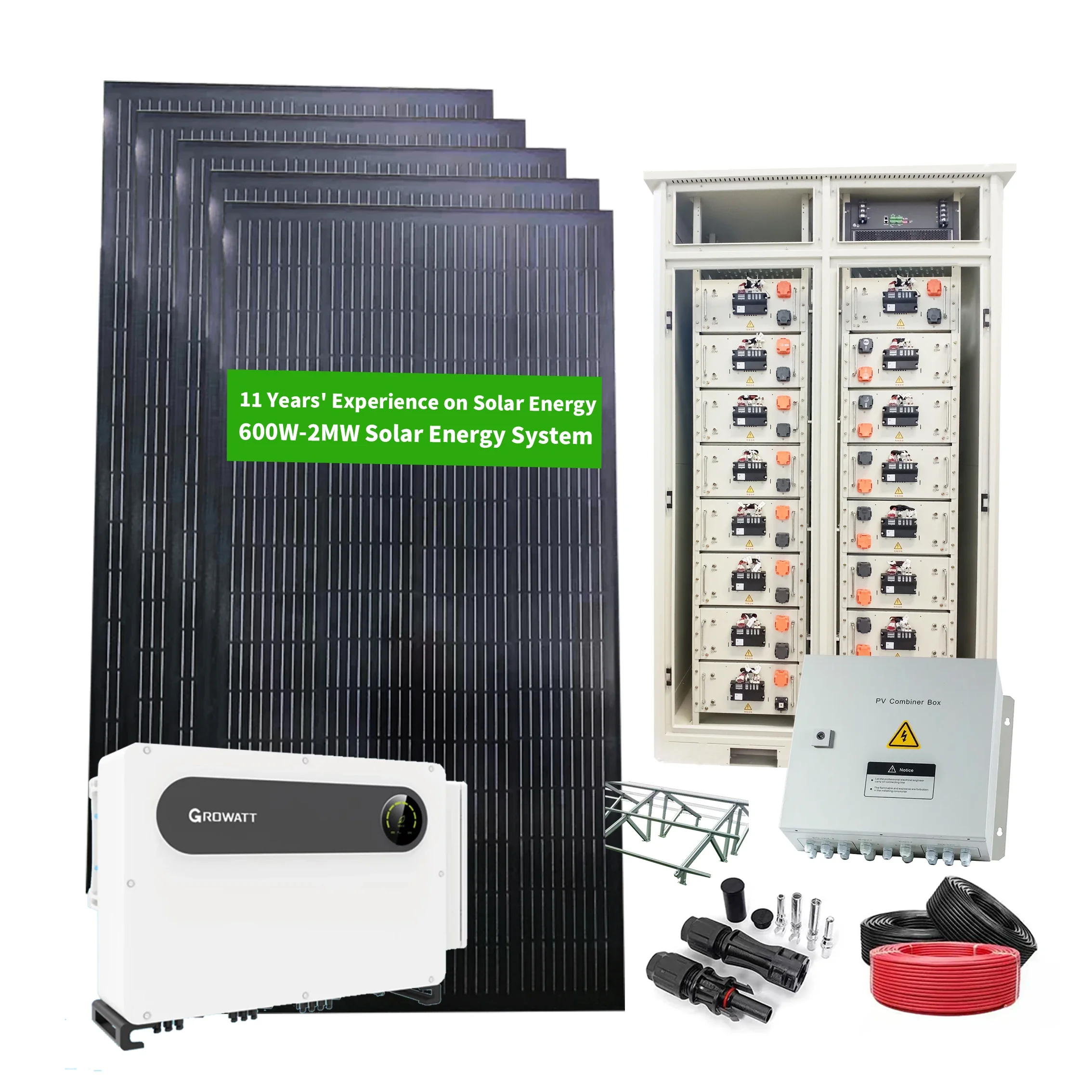 40KW Kit Solaire Photovoltaic Cells Panels Power Industrial Commercial Use Solar Energy Off Grid System