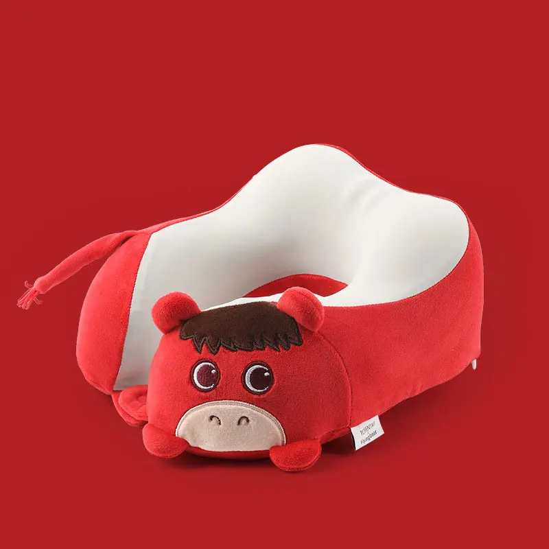 Animal U-shape Neck Pillow Head Support Airplane Pillow for Kids Adults Memory Foam Cute Travel Pillow Train Long Flights