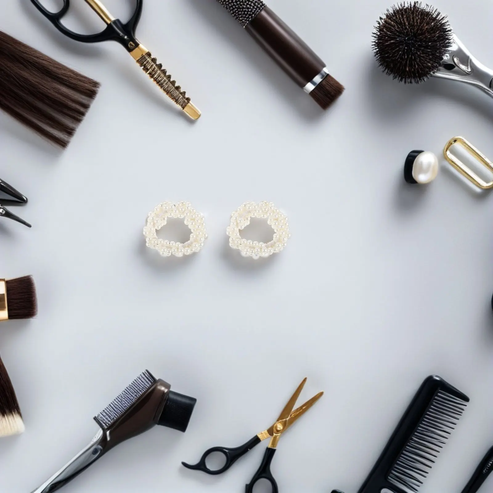 

10 шт. нежных резинок для волос с подвесками из искусственного жемчуга, мягкие эластичные скранчи для девочек и женщин, в стиле кокетка/кавай, для свадебного образа и подружек невесты