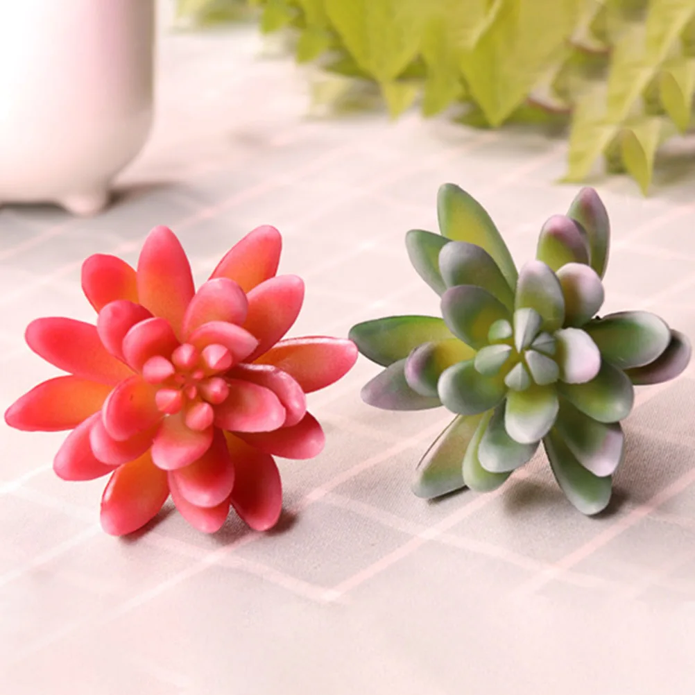 

6 Pcs Fake Succulent Plants Plastic Home Decor Artificial Indoor Garden Simulated Plant nament Lightweight Portable Long