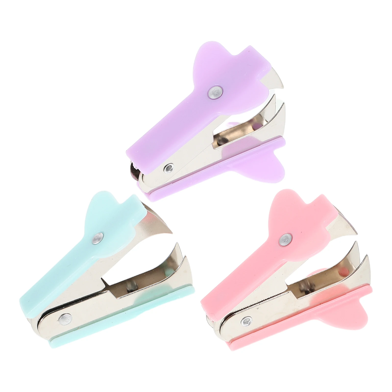 

3 Pcs Office Accessories Stapler Desktop Kids Macaron Metal Mini Cute Document Student