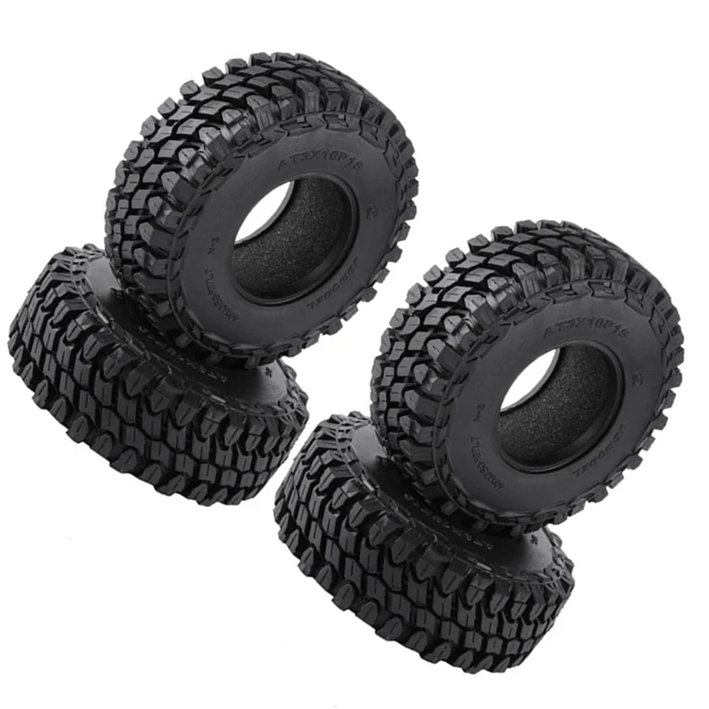 4PCS 110mm 1.9 Rubber Tire Wheel Tyres for 1/10 RC Crawler Car Traxxas TRX4 RC4WD D90 Axial SCX10 II III Redcat