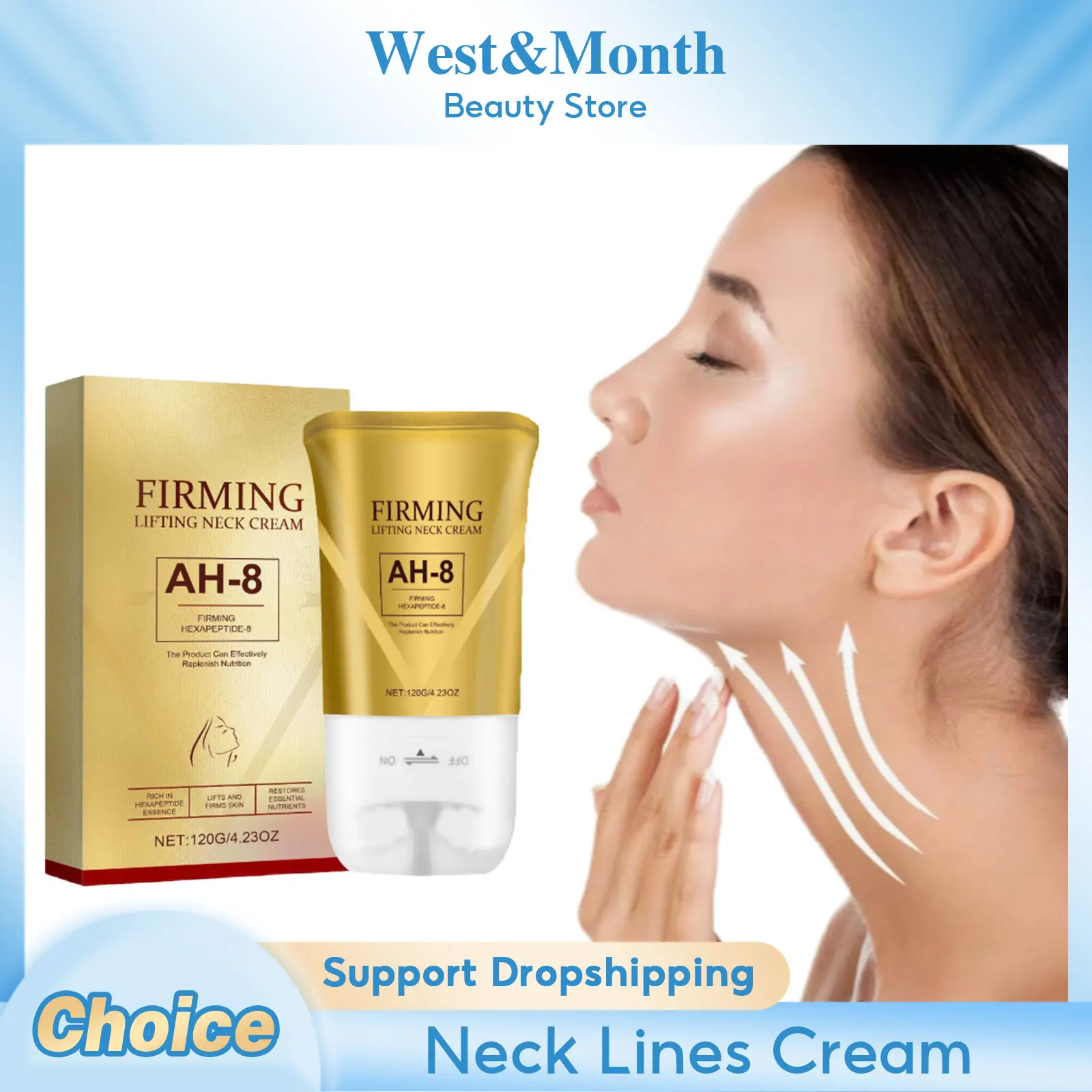 

Neck Lines Cream Reduce Wrinkles Firming Lifting Rejuvenation Long Lasting Moisturizing Smoothing Brightening Neck Roller Cream