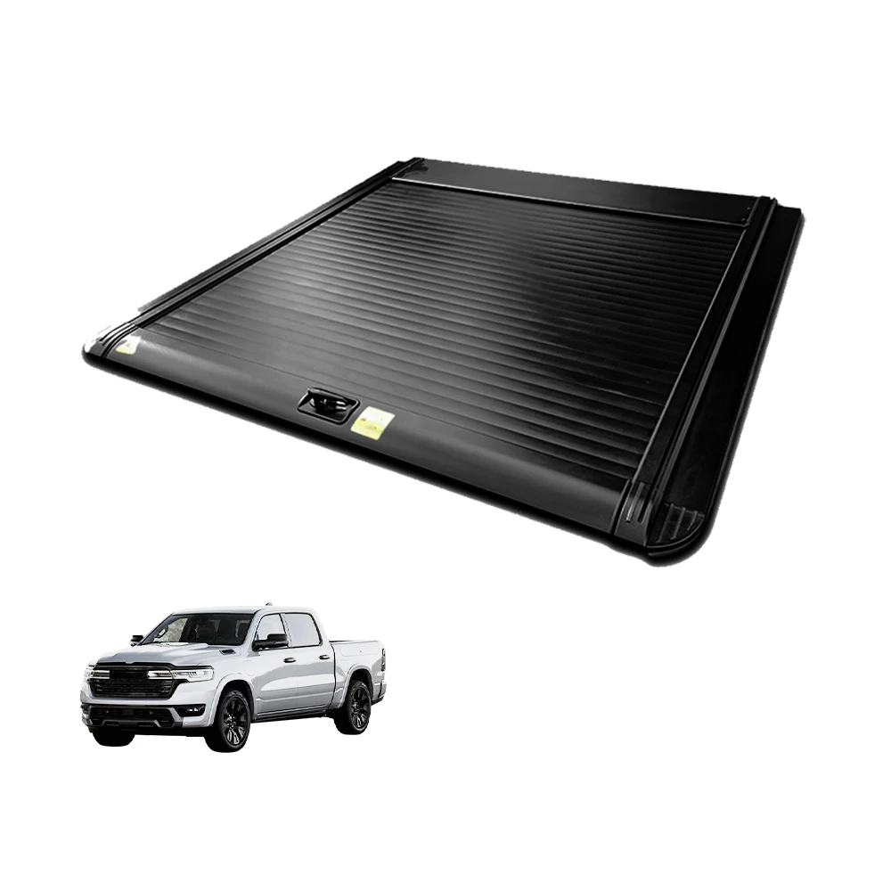 

KQD Hot Selling Ram 1500 Manual Retractable Tonneau Cover Waterproof Aluminum Alloy with Rotary Locks Tailbox