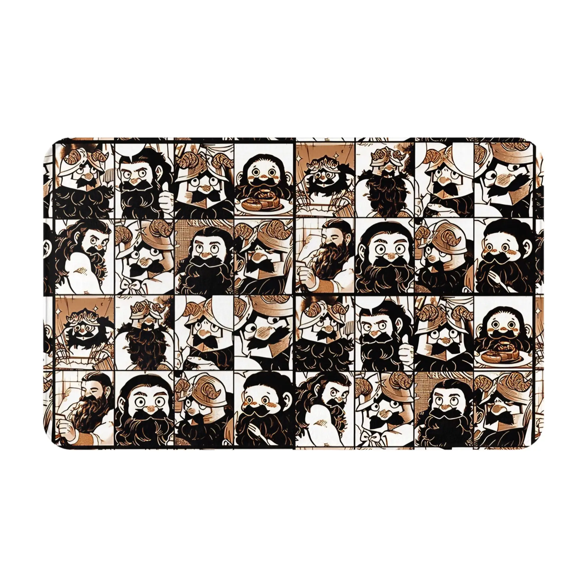 Senshi Manga Panel collage  Decorations Bedroom Mat Delicious in Dungeon Doormat Kitchen Carpet Outdoor Rug Home Decoration