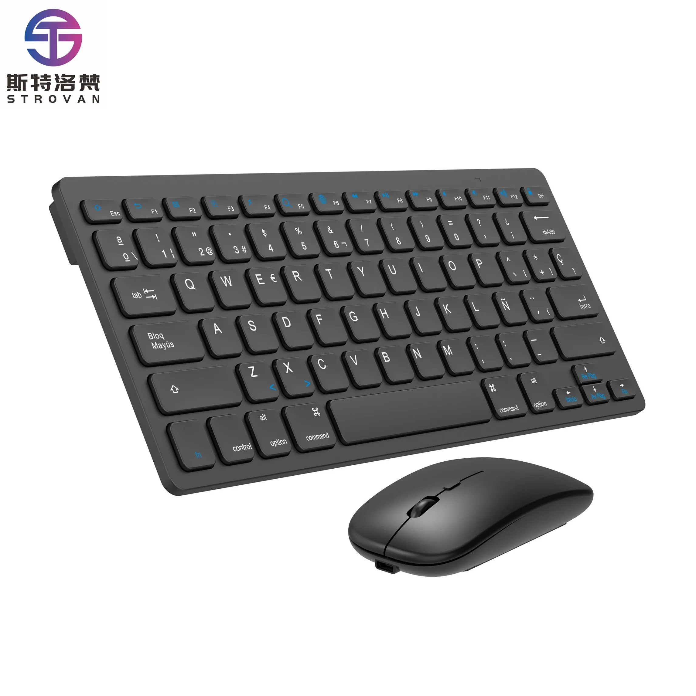 Mini 2.4G Wireless Mouse Keyboard Combo Rechargeable 78 Keys Multimedia Function Keys for Tablet Laptop PC