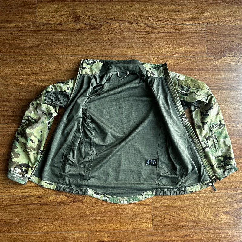 PRO Kurtka taktyczna Outdoor Combat Training Coat Oddychająca Softshell CS Tactic Sportowa odzież kamuflażowa Camping Jakcet — zdjęcie 6