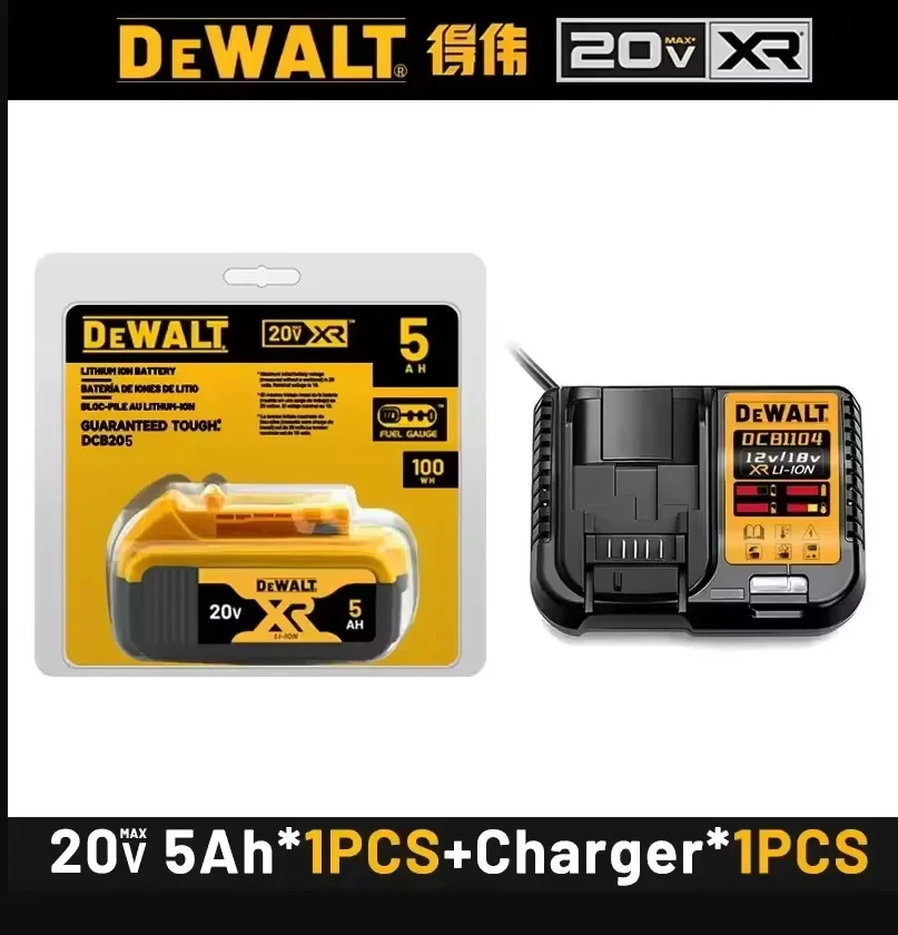 100% DEWALT Original 18V 20V 6.0AH 5Ah, DCB206, DCB205 With Fast Charging, 20V Lithium Battery, Power Tool Battery 20V Dewalt image 3
