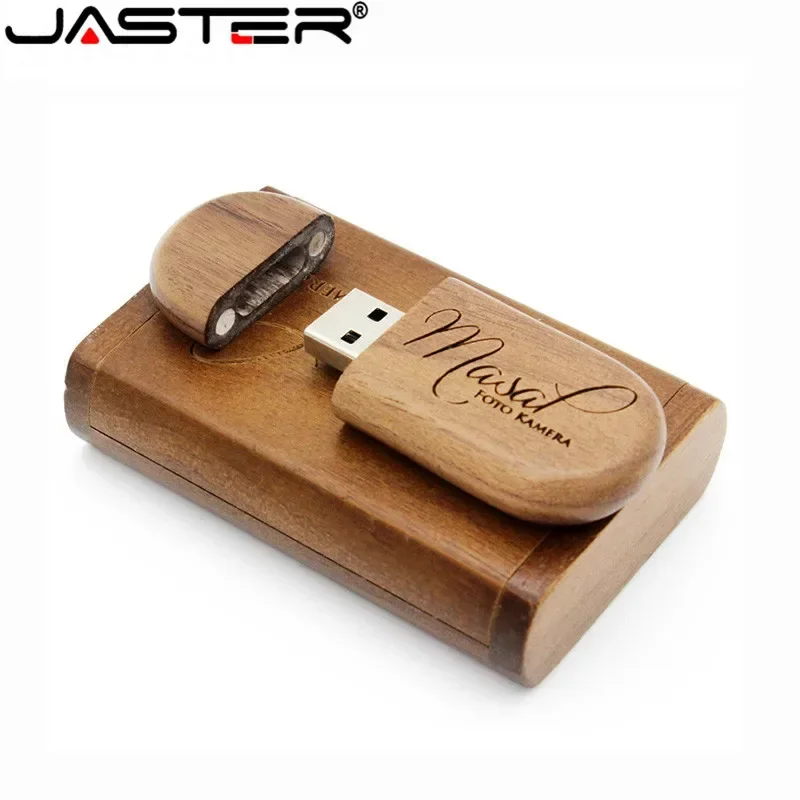 JASTER-Clé USB 2.0 Personnalisée avec Logo, Graver la Photographie, Cadeau, 5 Couleurs, Bois, Walunt, Procureur, 4 Go, 8 Go, 16 Go, 32 Go, 64 Go