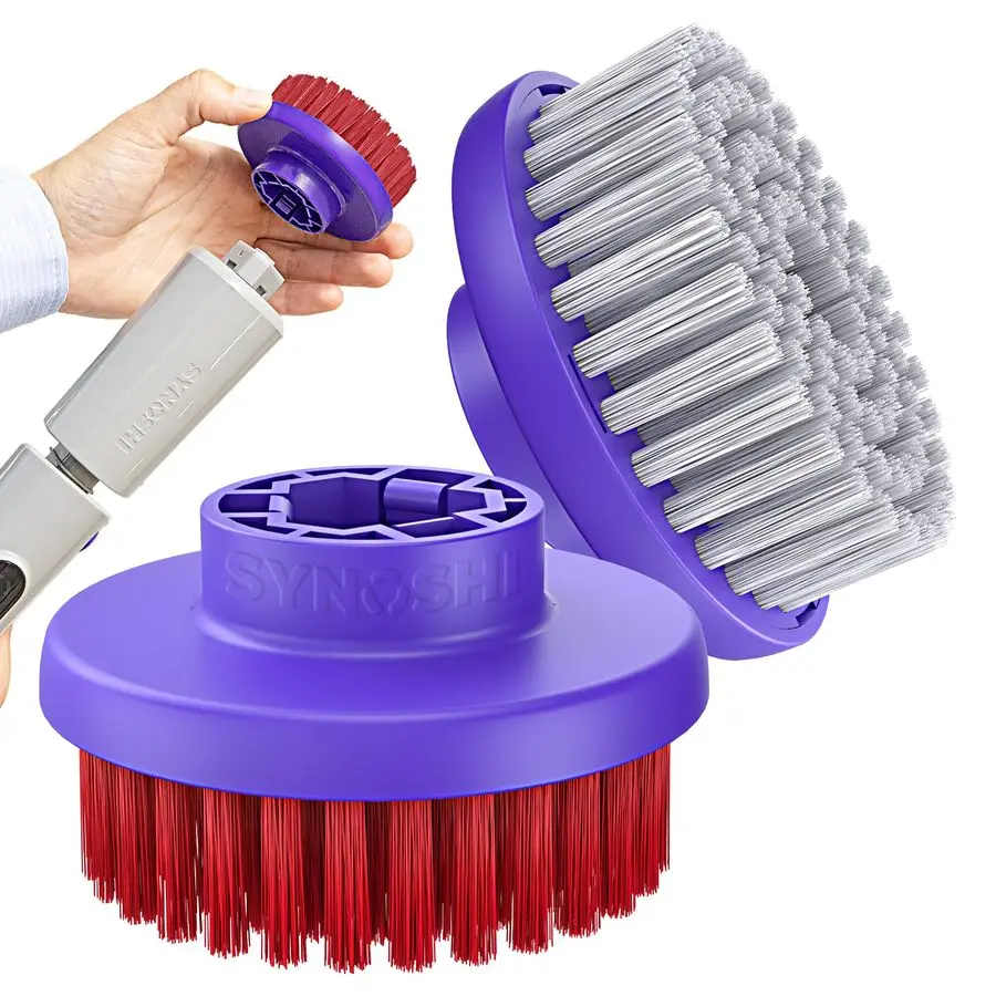 

Набор круглых щеток PRO, 2 шт., для электрической вращающейся щетки для ванной комнаты, душа, пола и плитки. Электрические вращающиеся скрубберы