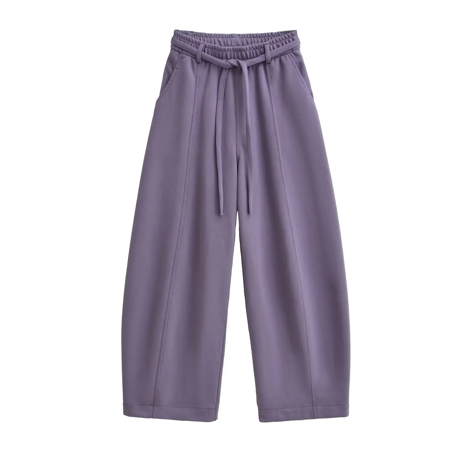 American Sle taille haute pantalons à jambes larges pantalons décontractés amples pour femmes automne citrouille Dstring paresseux sentiments couteau Sweatp...