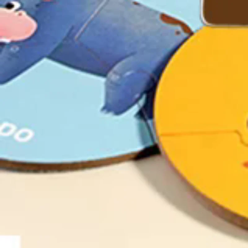 원형 퍼즐, 조기 교육용 동물 짝 맞추기 퍼즐, 인터랙티브 집중력 논리 훈련, 보드 게임 장난감, 생일 선물