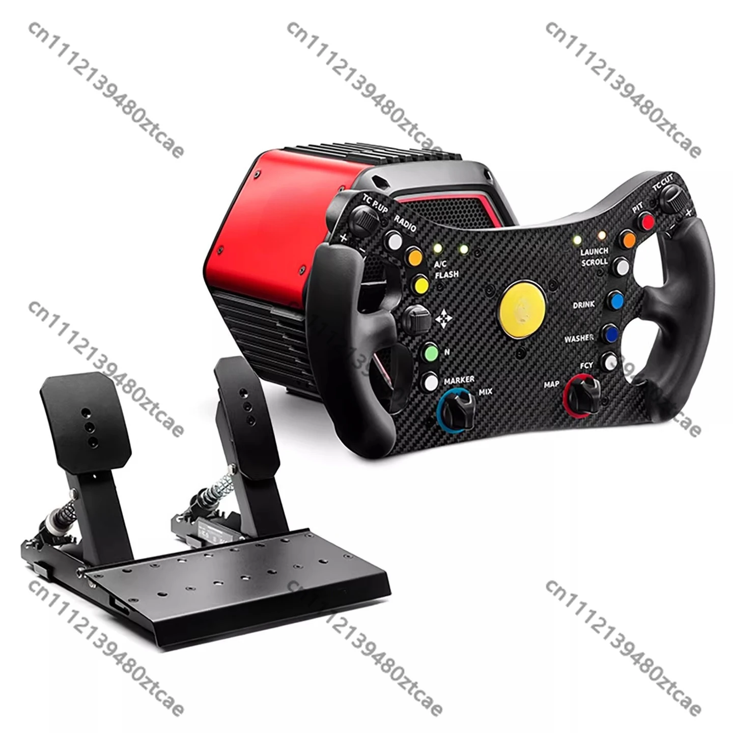 High Performance Direct Drive Force Feedback Racing Steering Wheel Bundle with 10Nm Torque for PC Simulation Gaming