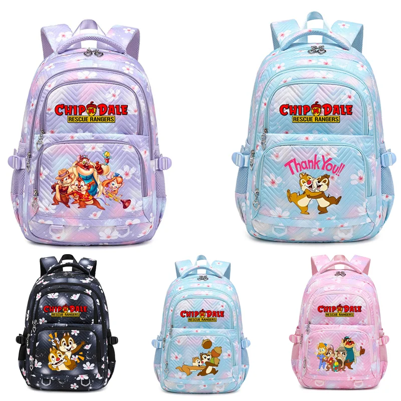 

Chip n Dale Exquisite Floral Fasion Women Backpack Female Portable Waterproof Travel Bag Teenage Girls Students Bookbag Mochila