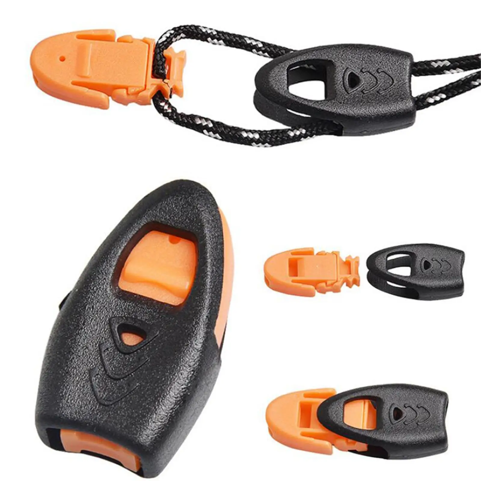 2x Emergency Whistle with Lace Whistle Survival in Voice for Fishing Boat