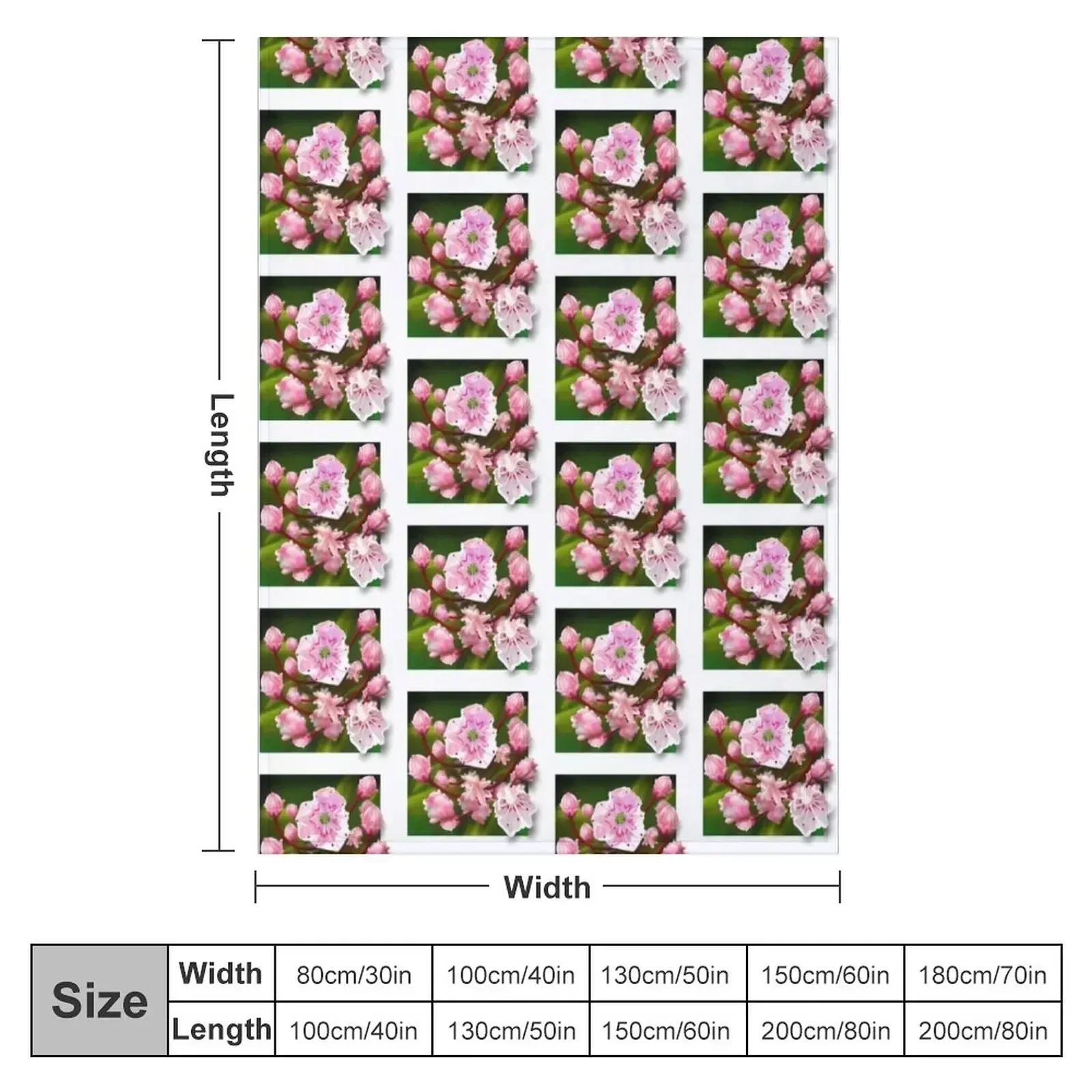 Mountain Laurel Throw Blanket couch cozy soft plush fuzzy picnic outdoor blanket