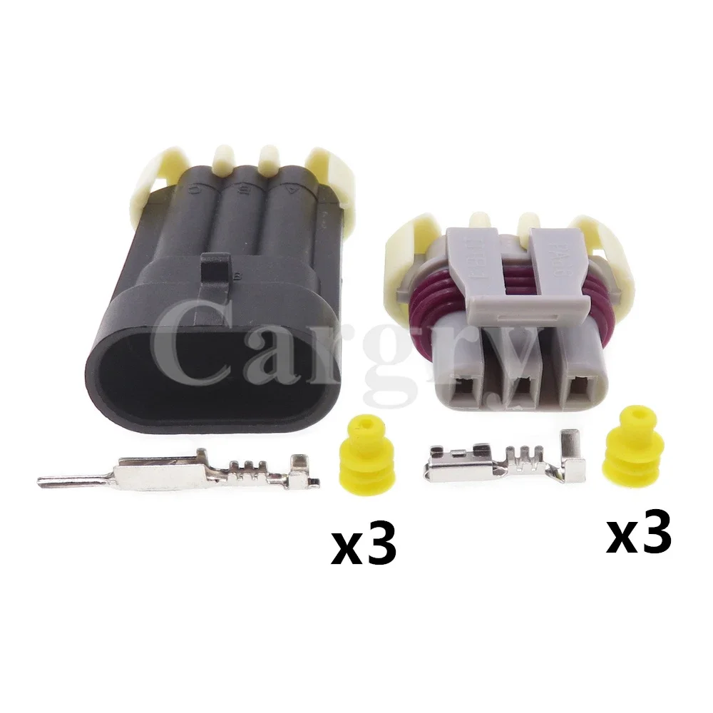 1 Set 3P 12129946 Car Plastic Housing Sealed Socket AC Assembly Automotive Crank Engine Speed Sensor Wire Harness Connector - Detail 1