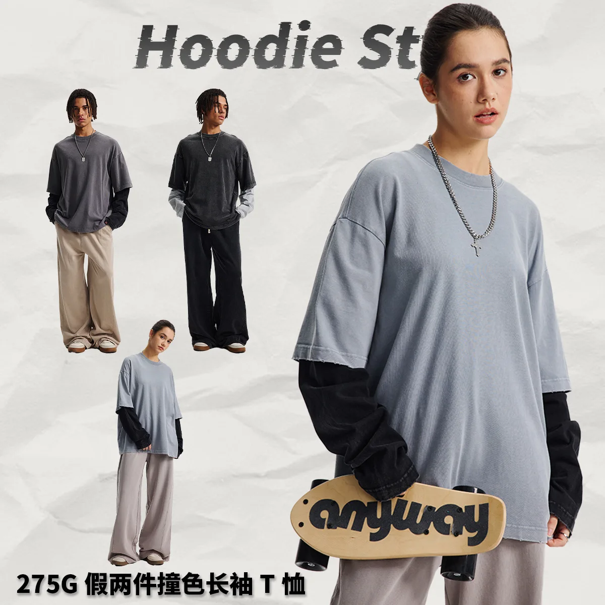Vintage Washed T-Shirts for Teens Cotton Retro Tops