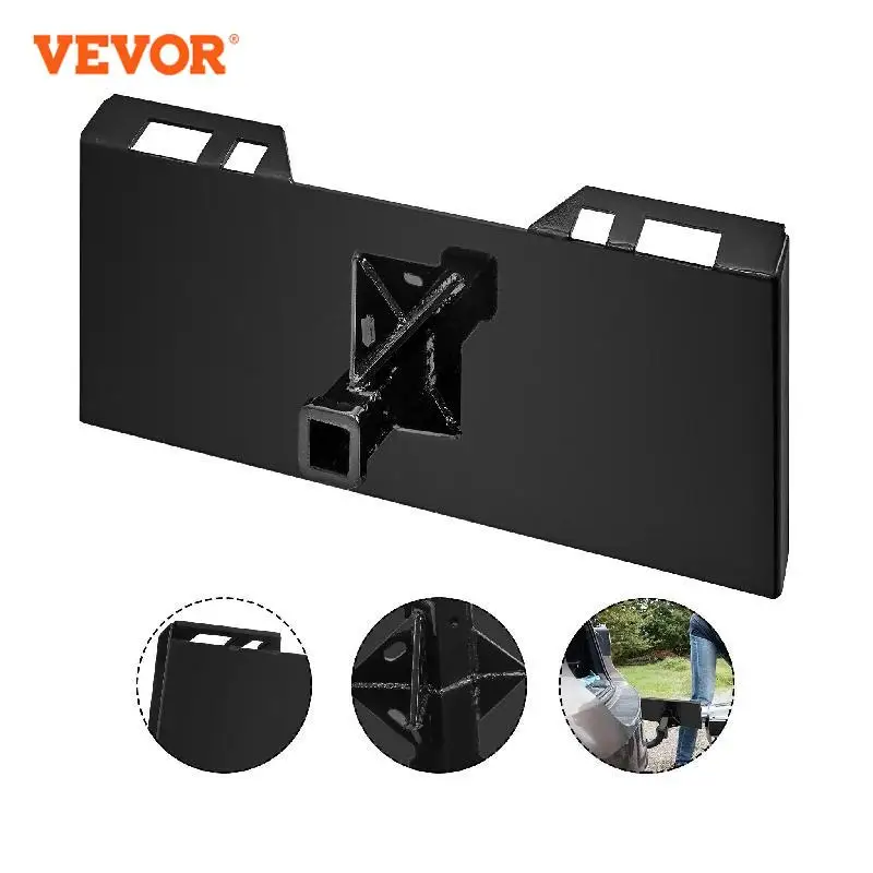 VEVOR Quick Tach Attachment Mount Plate 1/4 Inch Thick Plate 3/8 Inch Top Bar Anti-Corrosion Surface Weld or Bolt onto Plow Folk