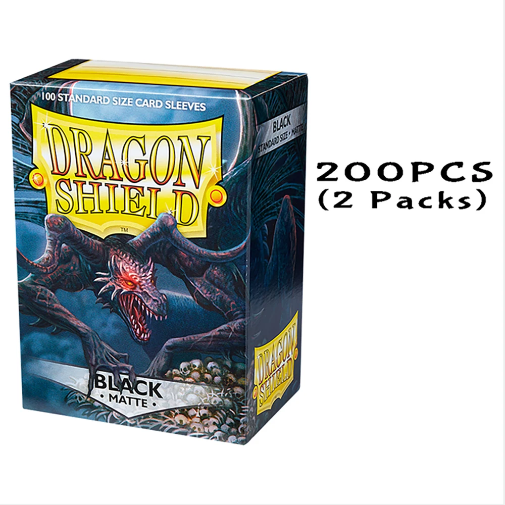 100 Standardgröße Dragon Shield, neue Hüllen, 66 x 91 mm, schwarze Mattierungskartenhüllen für MTG-Brettspielkartenhüllen – Detail 2