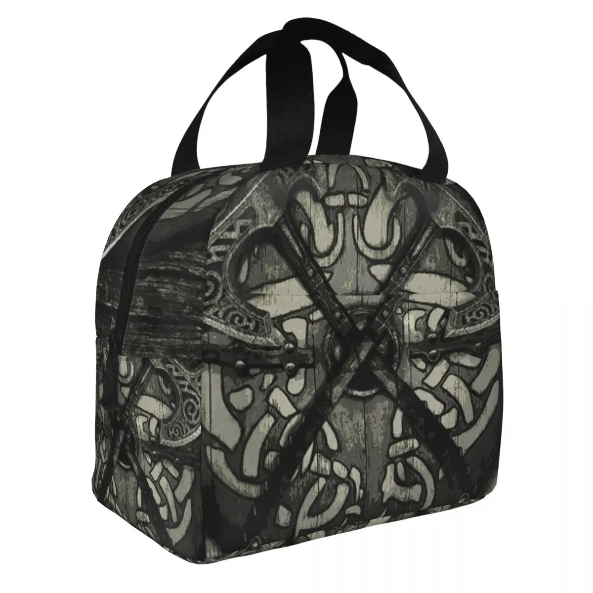 Battle Shield Viking Lunch Bag Men Women Thermal Cooler Insulated Lunch Boxes for Office