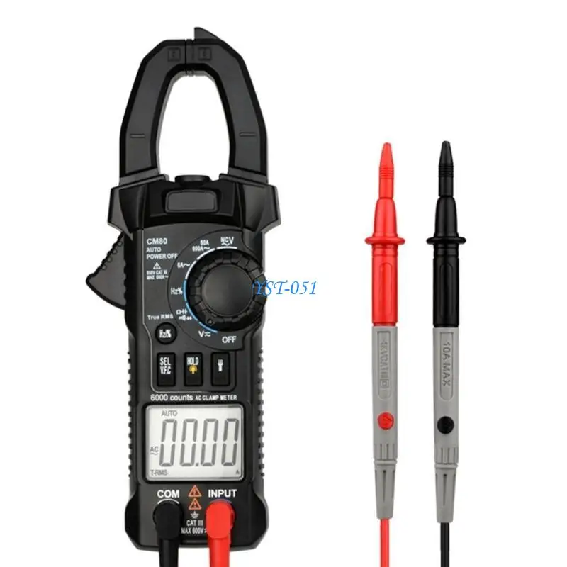 

E15A Portable Clamp Meter True RMS AC/for DC 6000 Counts Measures Capacitance