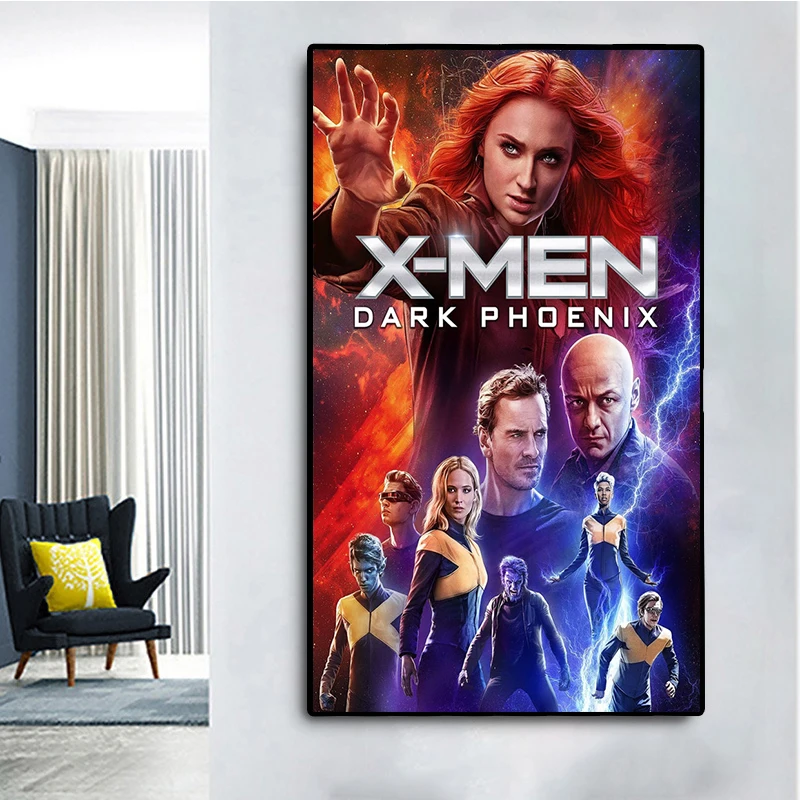 Marvel Movie X-Men Dark Phoenix Canvas Painting Wall Art The Avengers Superhero Posters And Prints For Home Decor Picture