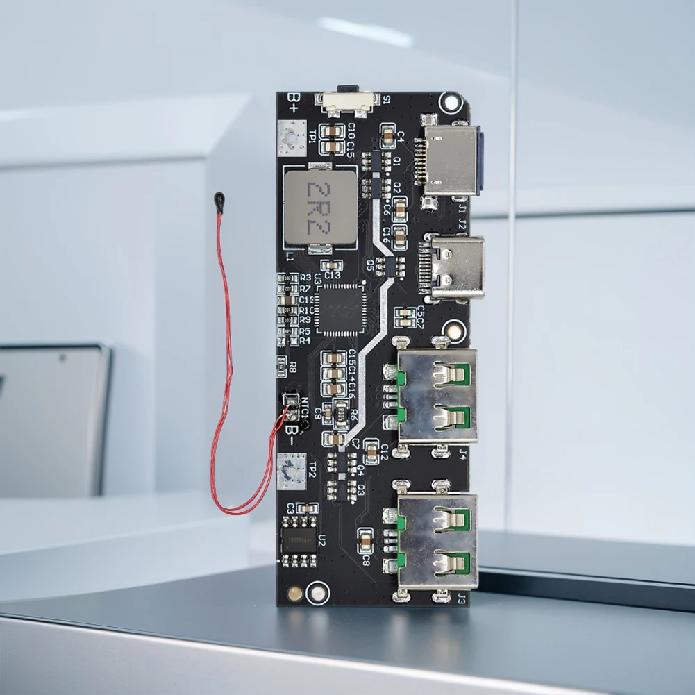Qc4.0 qc3.0 duplo usb 22.5w micro/tipo-c usb banco de potência móvel carregamento rápido módulo de energia móvel temperatura/proteção de circuito