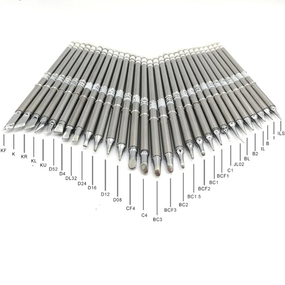 QUICKO Soldering Iron Head Tips T12 Series Replacement Tip T12-K BC2 BC3 JL02 D24 KU ILS BL I For FX951 FX-952 T12-942