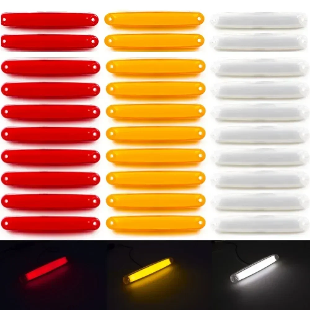 10/30pcs 12V 24V 9 LED Side Marker Turn Signal Warning Light Clearance Lamp Parking Indicator Truck Trailer Caravan Waterproof