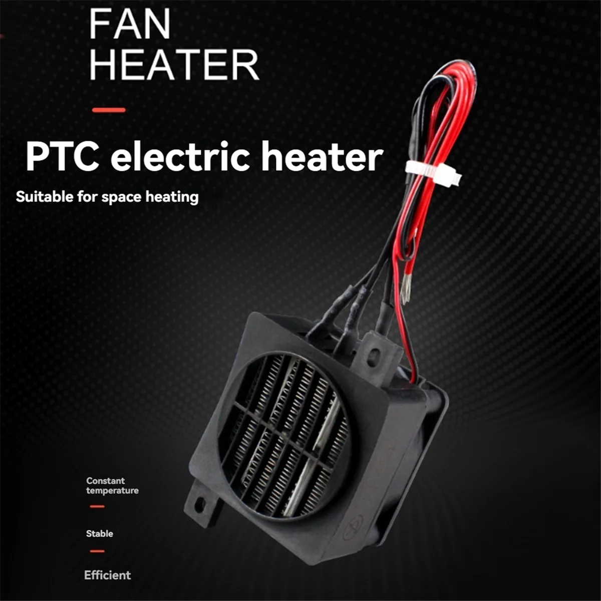 N18R PTC Aquecedor Cerâmico de Temperatura Constante Tipo Condutor com Ventilador Aquecedor de Isolamento de Alta Tensão 220V 300W