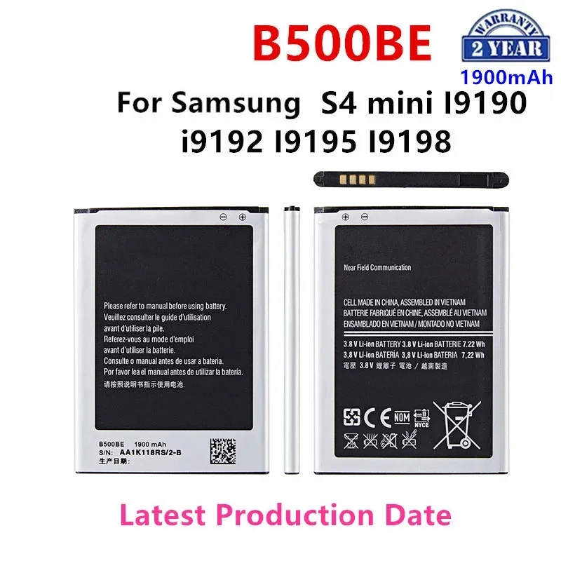 Brand New B500BE 1900mAh Battery For Samsung S4 mini I9190 i9192 I9195 I9198 Replacement batteries with NFC 4 pins