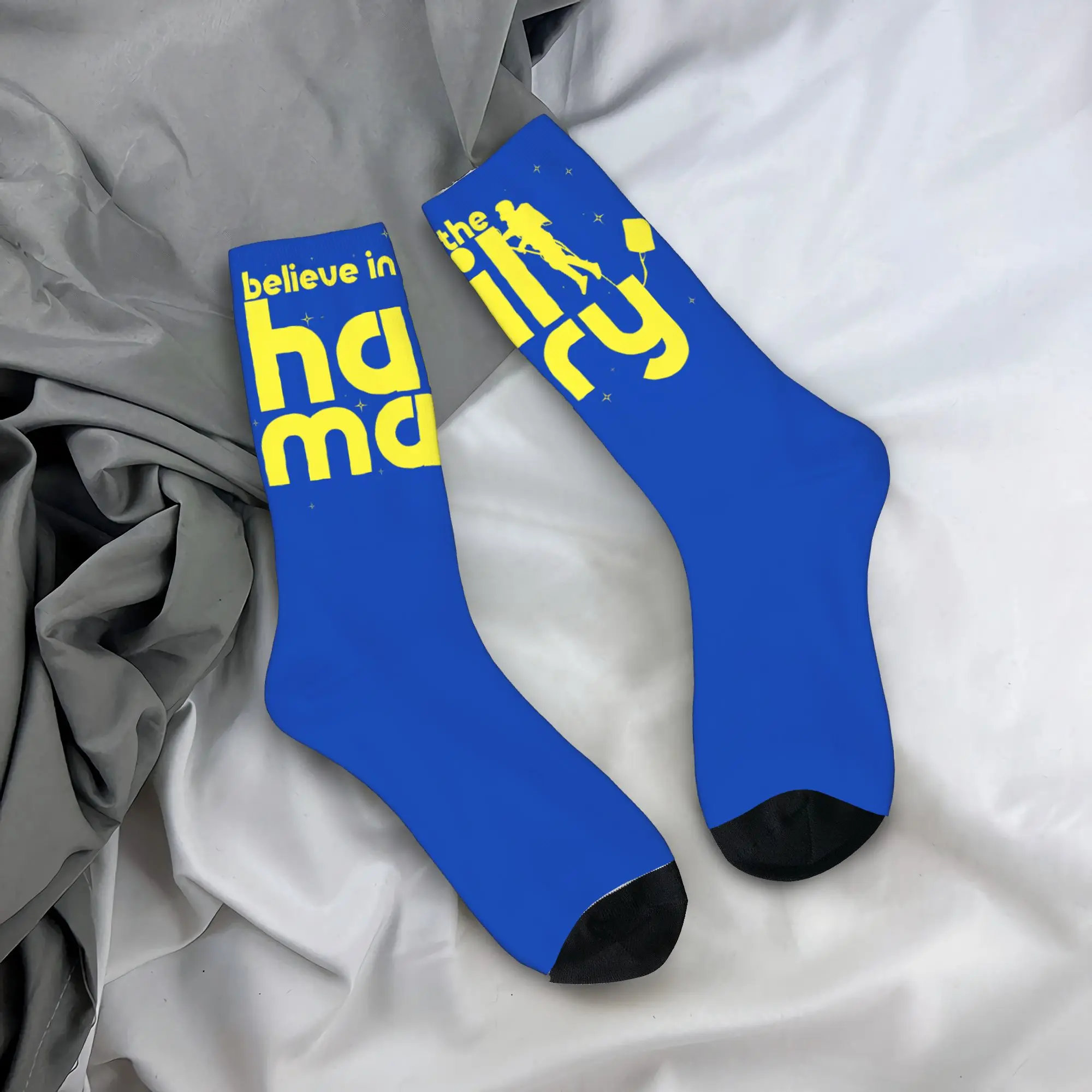 

Believe in the Hail Mary Socks Spring Stockings Funny Men Medium Soft Socks Graphic Skateboard Non-Slip Socks
