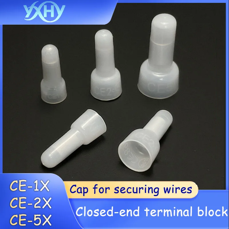 CE-1X baby bottle adapter with 2X closed terminal wires and quick connector 5X wiring terminals plastic nylon compression caps