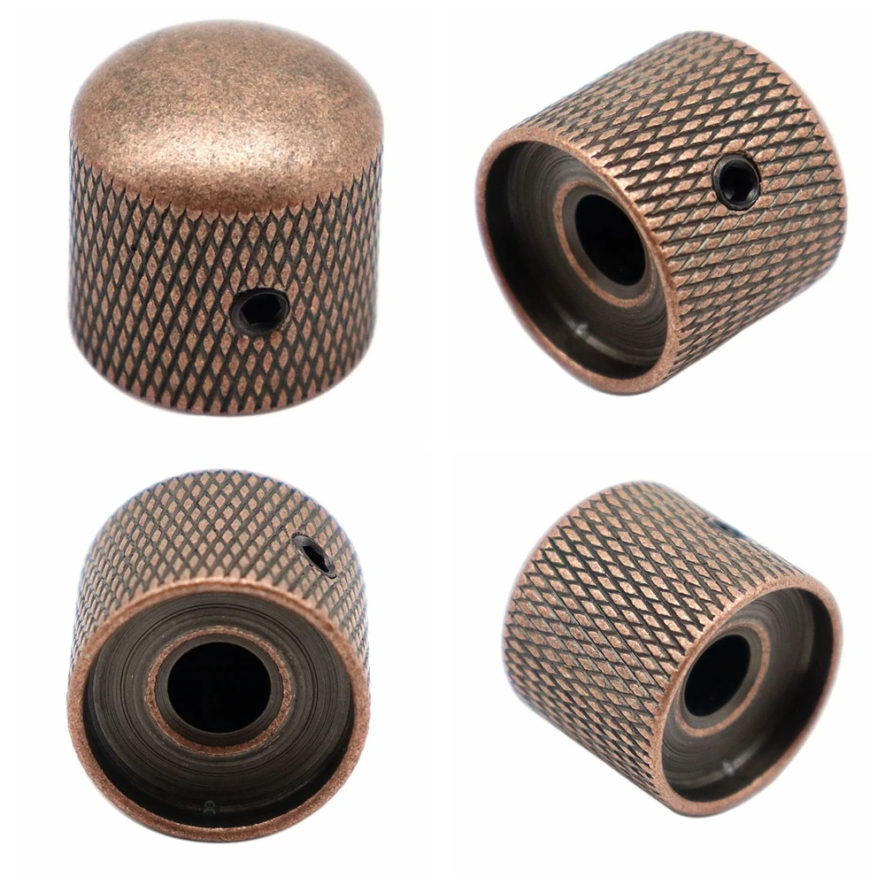 3 Stück/4 Stück Metall-Kuppelknöpfe für E-Bass, Lautstärkeregler mit Schraubenschlüssel, Bronze/BK/CR/GD/Schwarz Nickel – Detail 12