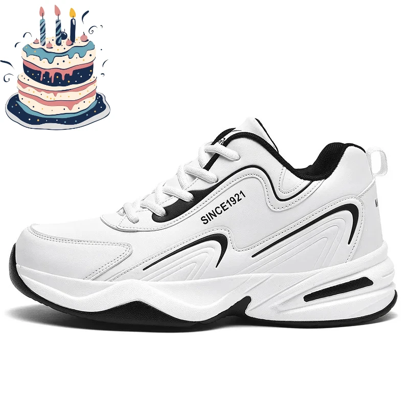 

Men Sports Running Shoes Outdoor Walking Soft Casual Sneakers Fashion Designer Leather Sneaker Waterproof Men's Tennis Masculina