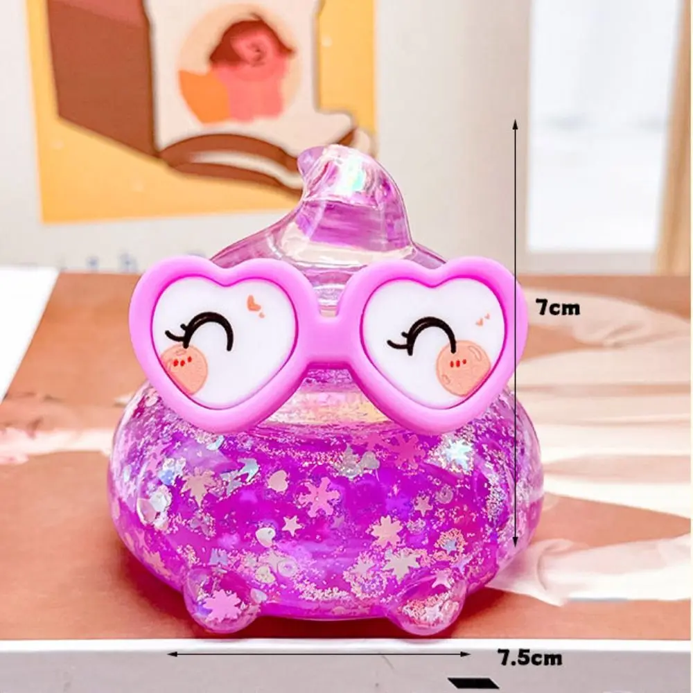 Shiny Candy Color Poop Dolls Cute Lovely Jewelry Doll Desktop Ornaments Sparkling Kawaii Cartoon Poop Model Toy Small Gifts