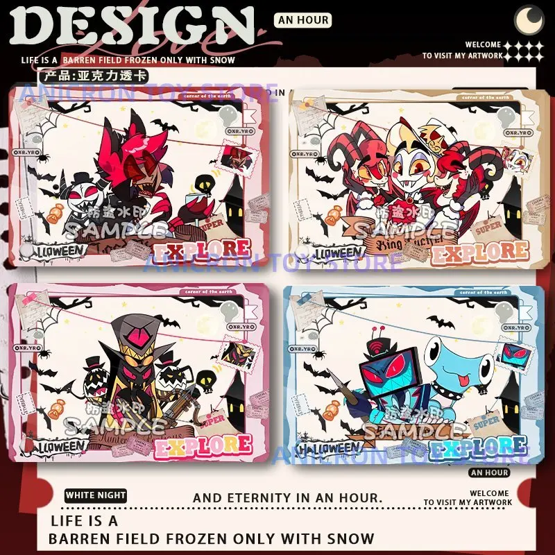 Hazbin – pendentif carte transparente, nouveau lien pour hôtel, Halloween Doujinshi Valley, périphérique Alastor Lucifer Vox, en Stock