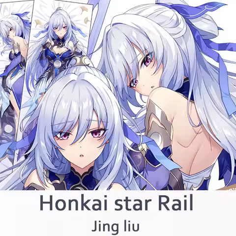 Honkai star Rail Jingliu Dakimakura 2WAY Hugging Body Pillow Case Anime Otaku Pillow Cushion Cover Xmas Gifts