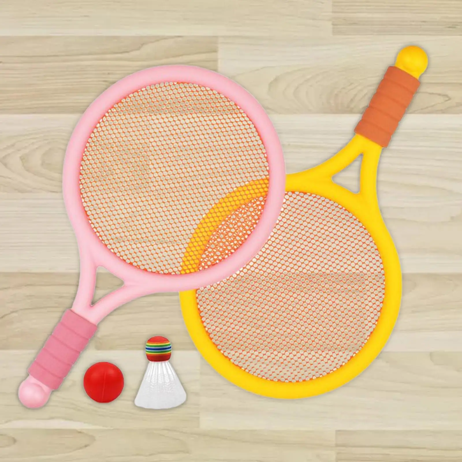 Lightweight Kids Badminton Tennis Set Ball Shuttlecock Racket Interactive Toy Sports for Backyard Starter Players Girls Boys