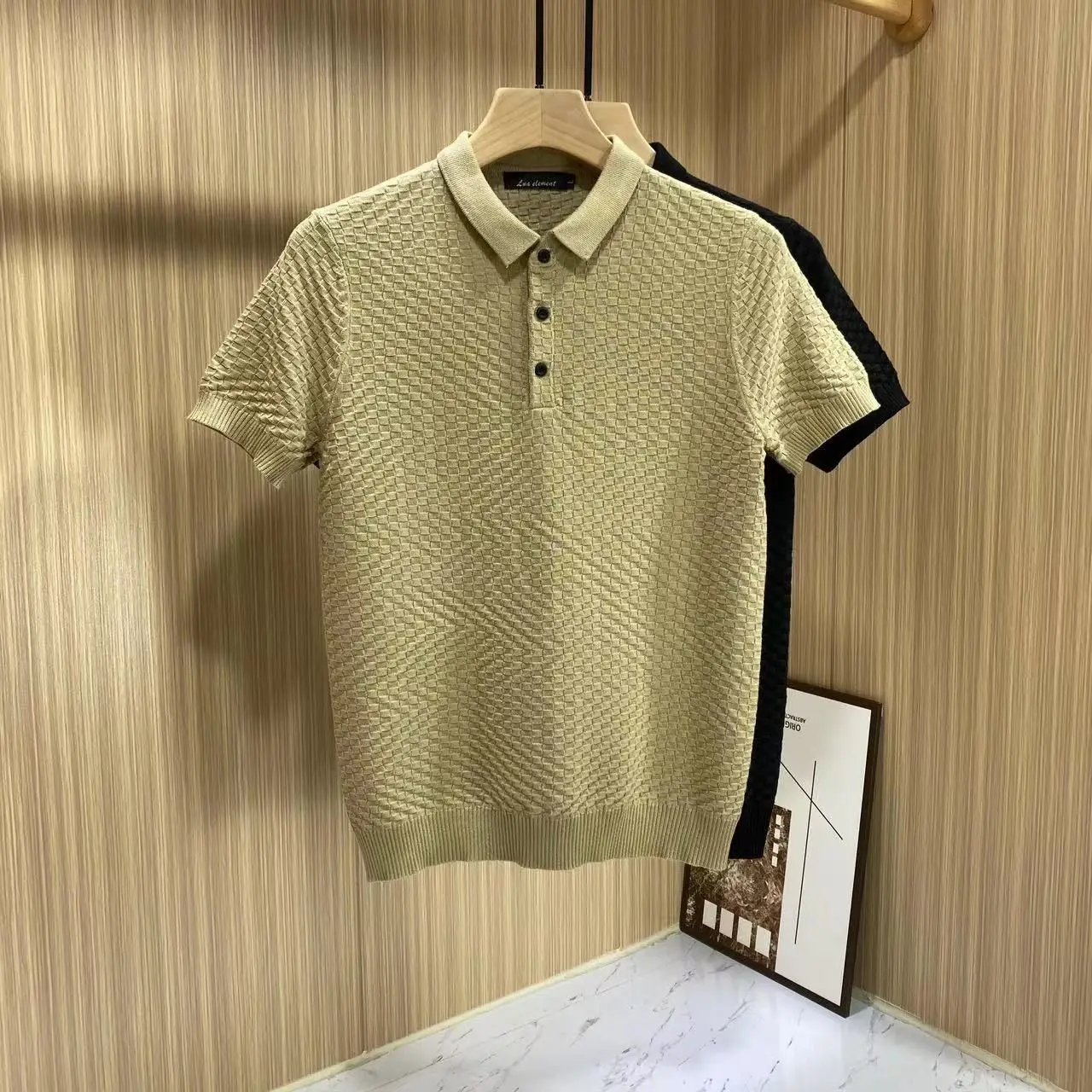 Seasonal Short-sleeved POLO Shirt Light Luxury Breathable Middle-aged and Young Men's Fashion Trend