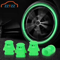 4Pcs Fluorescent  Tire Valve Caps , Tire Valve Accessories, Luminous Tire Valve Cover for Car Truck Motorcycle Bike