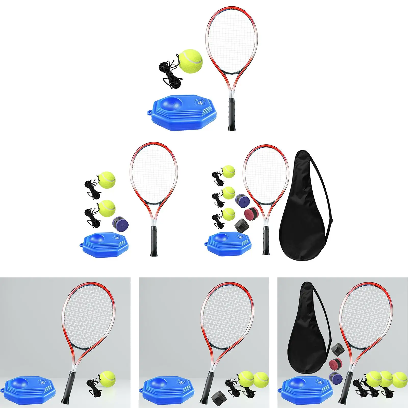 Tennis Trainer Rebound Ball Solo Training Equipment for Beginners Exercise Single Player Self Practice for Park Garden Backyard