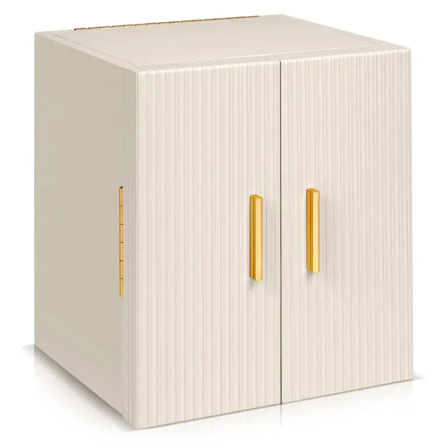 

Large Jewelry Box for Women, Jewelry Organizer Box with 3 Drawers, Jewelry Storage Organizer with Mirror for Necklace Ring Brace