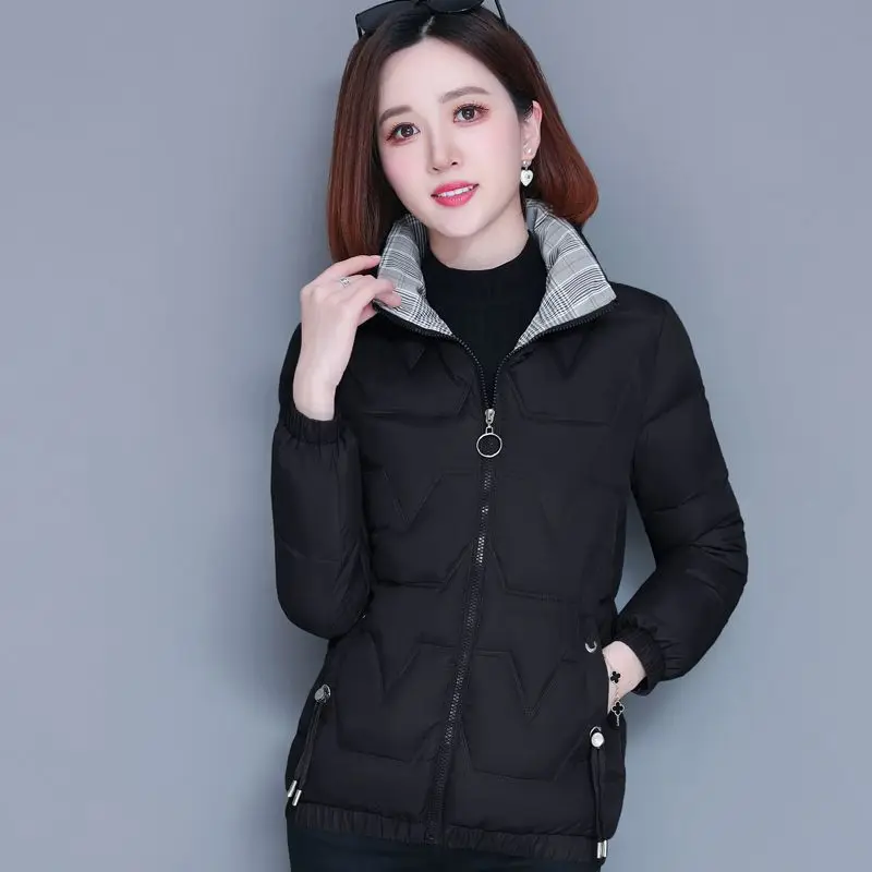 2023 New Women Down Cotton Coat Winter Jacket Female Make Someone Look Slimmer Parkas Short Outwear Warm Overcoat