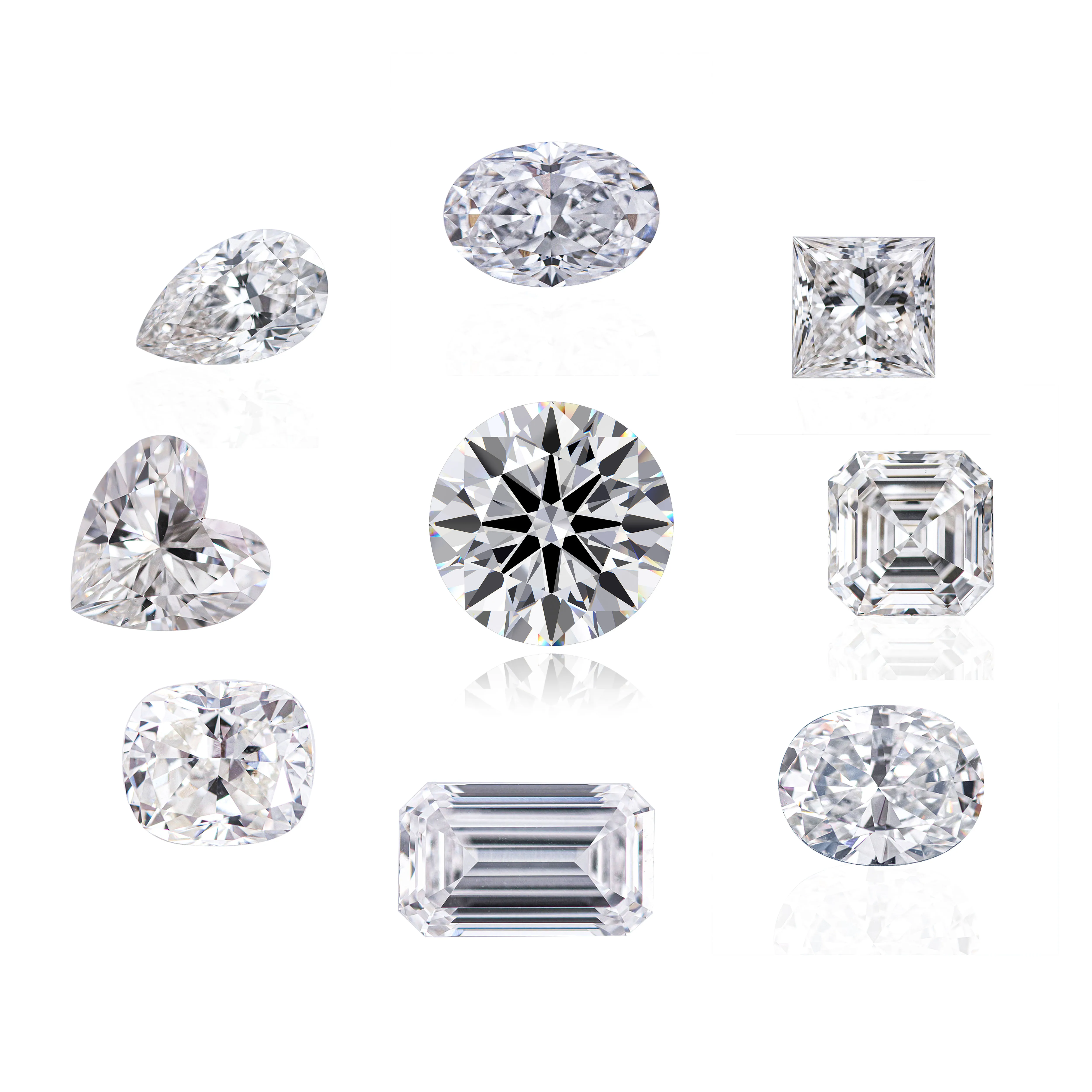 

Lab Grown Diamonds 1 Carat Round Brilliant Cut CVD HTPT Size 0.8-1.3 mm DEF/VVS GIA Diamond Wholesale Factory Price