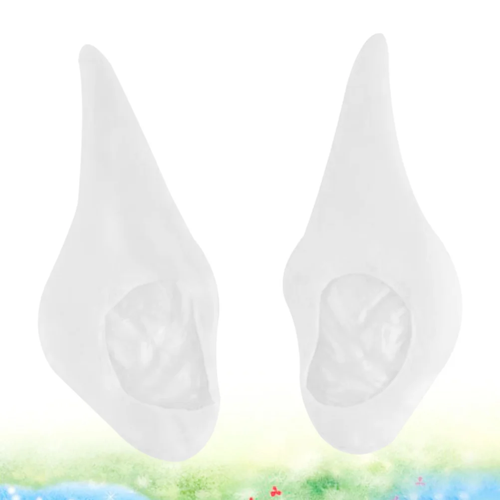 

1 пара реквизита для Хэллоуина, уши эльфа, мягкие остроконечные белые Xl, аксессуар для косплея на Хэллоуин, Марди Гра, бар, украшение для ночного клуба