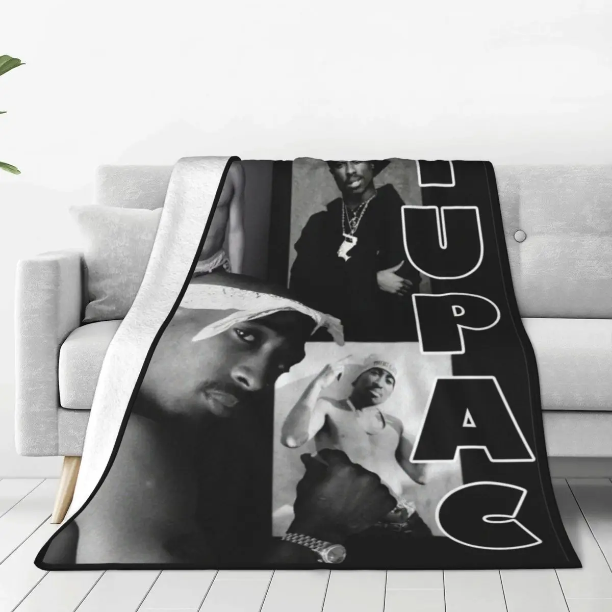 Poetic Justice Fleece Blanket Tupac 2pac Hip Hop Singer Novelty Throw Blankets for Sofa Bedding Lounge Quilt